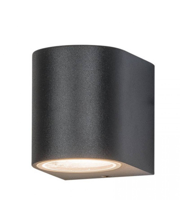 Iluminat exterior - Aplică de exterior, max. 15W, GU10, din aluminiu, grafit, Zambelis Lights E121
