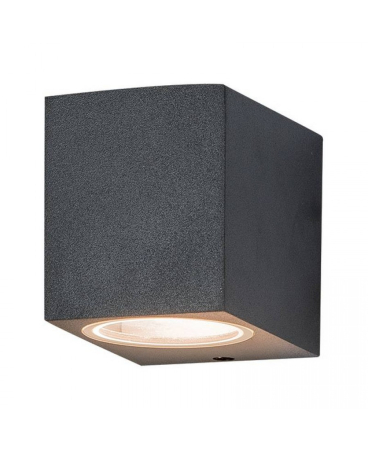 Iluminat exterior - Aplică de exterior, max. 15W, GU10, din aluminiu, grafit, Zambelis Lights E123