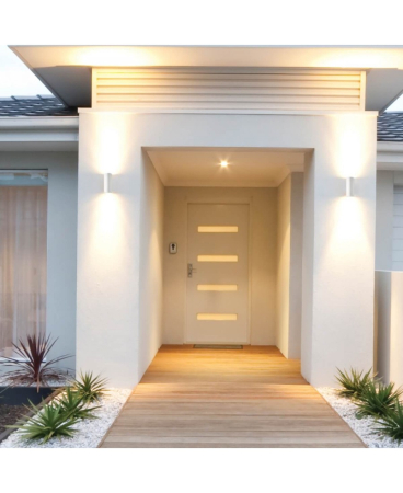 Iluminat exterior - Aplică de exterior, max. 9W, 2 x GU10, alb, Zambelis Lights E186