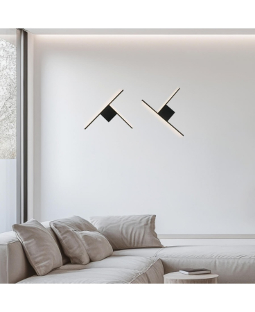 Aplice interior - Aplică de perete LED, 10W, 3000K, negru nisipiu, Zambelis Lights 25148