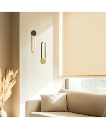 Aplice interior - Aplică de perete LED, 13W, 3000K, din aluminiu, negru, auriu, Zambelis Lights 23102