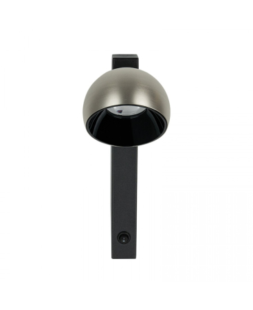 Aplice interior - Aplică de perete LED, 13W, negru nisipiu, nichel, Zambelis Lights 25341