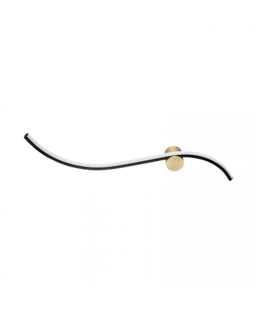 Aplice interior - Aplică de perete LED, 14W, 3000K, auriu, negru mat, Zambelis Lights 25266