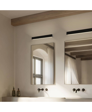 Aplice interior - Aplică de perete LED, 15W, 3000K, din aluminiu, negru, IP44, Zambelis Lights 22088