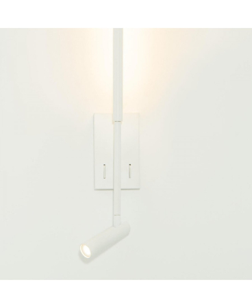Aplice interior - Aplică de perete LED, 2,5W, 3000K, din metal, aluminiu, acril, alb, Zambelis Lights 23040