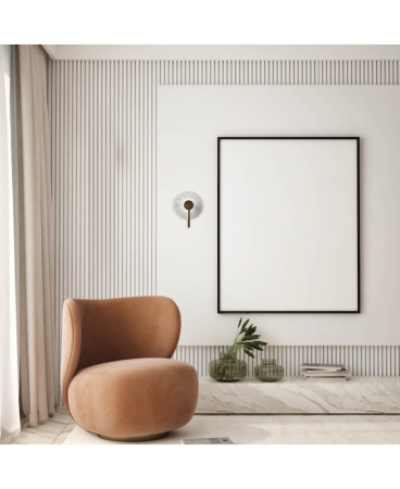 Aplice interior - Aplică de perete LED, 3W, din marmură, negru, Zambelis Lights 18168
