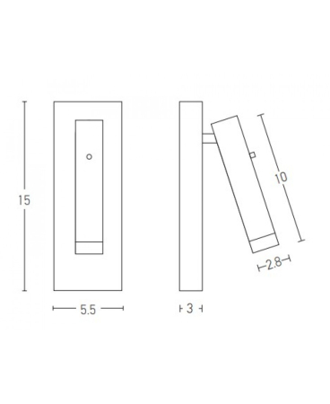 Iluminat decorativ - Aplică de perete LED, 3W, din metal, alamă, alamă, Zambelis Lights H68