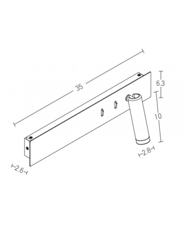 Iluminat decorativ - Aplică de perete LED, 3W, din metal, alb, Zambelis Lights H52