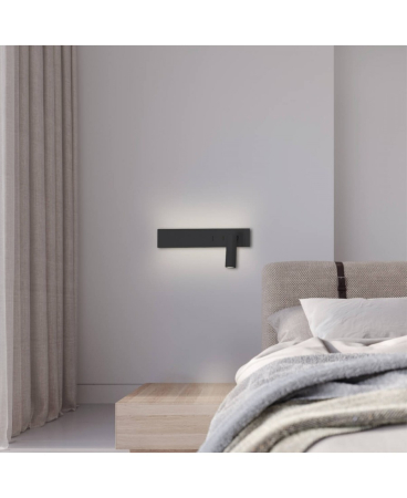 Iluminat decorativ - Aplică de perete LED, 3W, din metal, negru, Zambelis Lights H54
