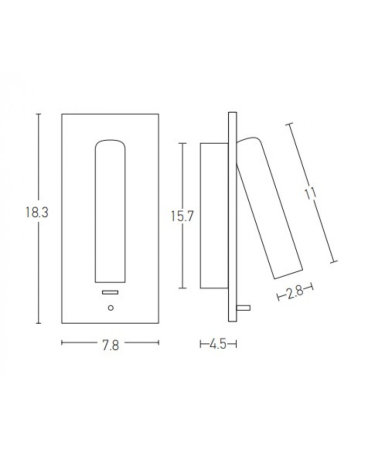 Iluminat decorativ - Aplică de perete LED, 3W, din metal, negru, Zambelis Lights H65