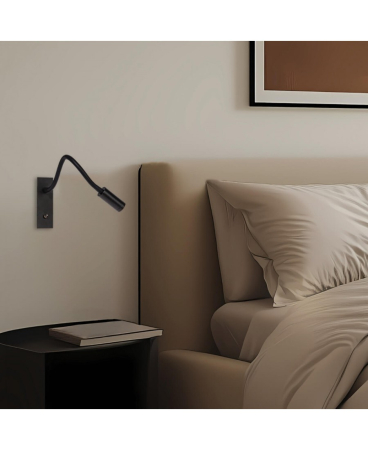 Iluminat decorativ - Aplică de perete LED, 3W, din metal, negru, Zambelis Lights H69