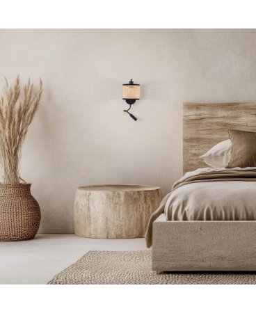 Aplice interior - Aplică de perete LED, 3W + max. 40W, 3000K, negru, natural, Zambelis Lights 20355