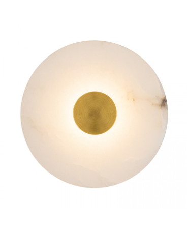 Aplice interior - Aplică de perete LED, 5W, 3000K, din alabastru, alamă, alamă, Zambelis Lights 2550