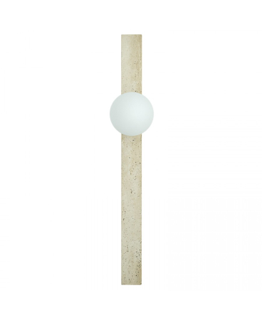 Aplice interior - Aplică de perete LED, 5W, din sticlă, piatră, natural, opal, Zambelis Lights 25315