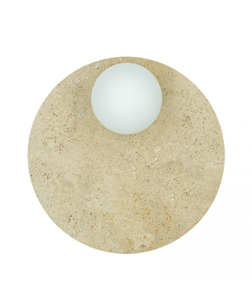 Aplice interior - Aplică de perete LED, 5W, din sticlă, piatră, natural, opal, Zambelis Lights 25316