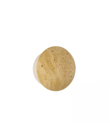 Aplice interior - Aplică de perete LED, 6W, 3000K, din metal, piatră, natural, alb mat, Zambelis Lights 25335