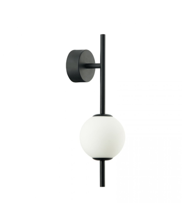Aplice interior - Aplică de perete LED, 7W, 3000K, din sticlă, metal, negru, Zambelis Lights 20133