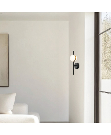 Aplice interior - Aplică de perete LED, 8W, 3000K, din metal, negru, auriu, Zambelis Lights 2003