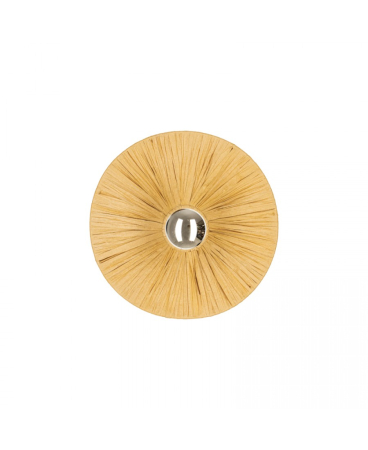 Iluminat decorativ - Aplică de perete, max. 20W, 1 x E27, din metal, ratan, natural, Zambelis Lights 25454