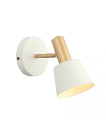 Aplice interior - Aplică de perete, max. 5W, E14, din metal, alb, auriu, Zambelis Lights 20218