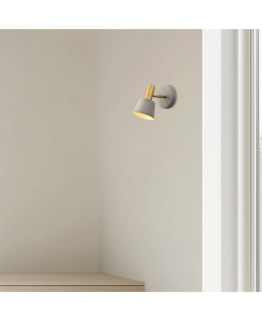 Aplice interior - Aplică de perete, max. 5W, E14, din metal, auriu, gri, Zambelis Lights 20219