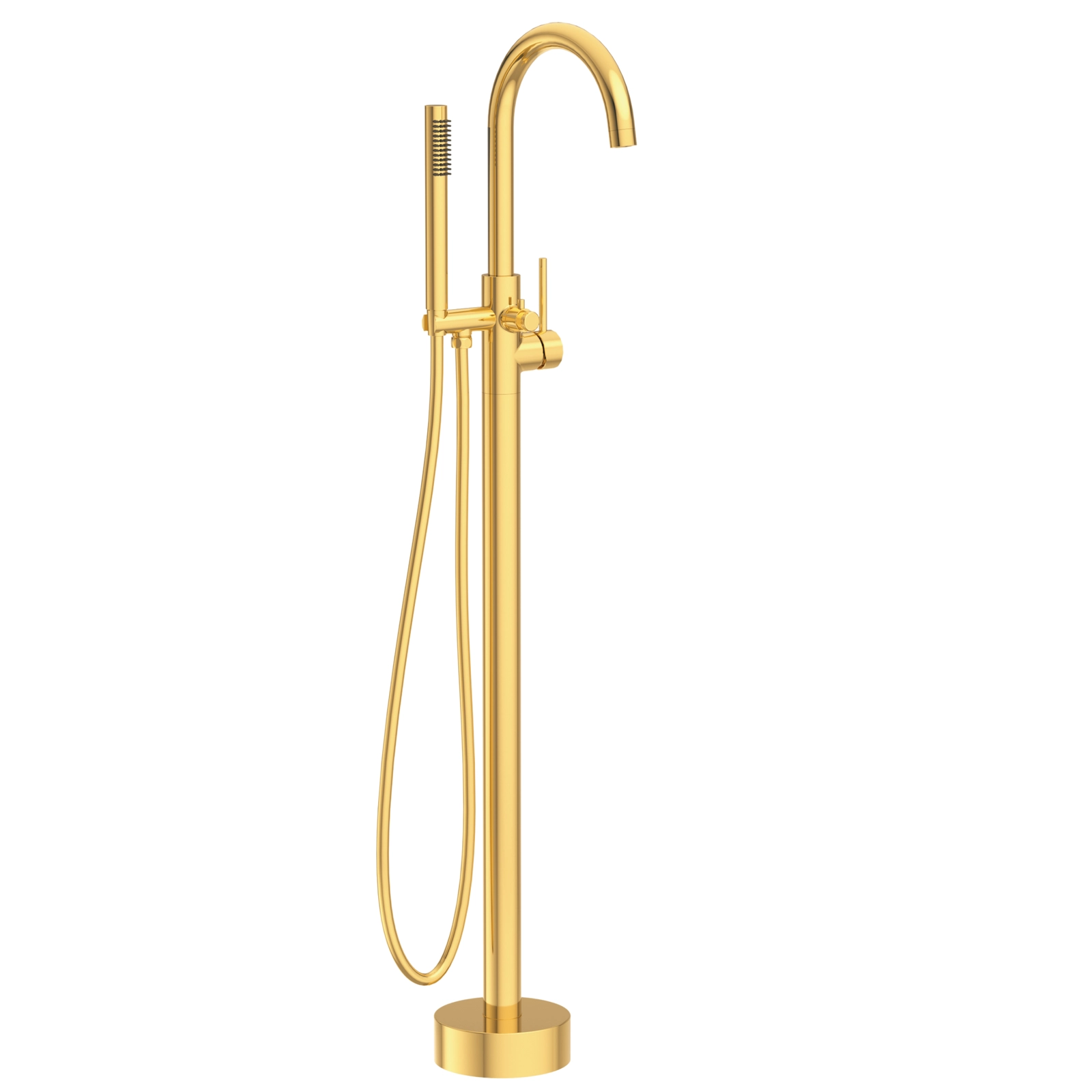 Baie - Baterie cadă freestanding, cu coloană, Balneo CASCADE,  113x20.3 cm, auriu lucios