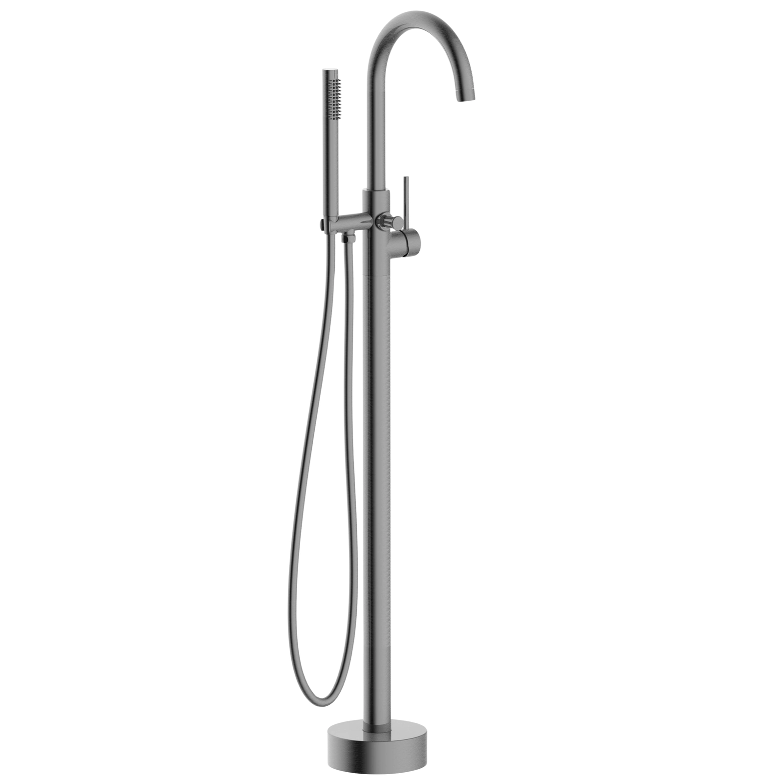 Baterii cada - Baterie cadă freestanding, cu coloană, Balneo CASCADE,  113x20.3 cm, gun metal