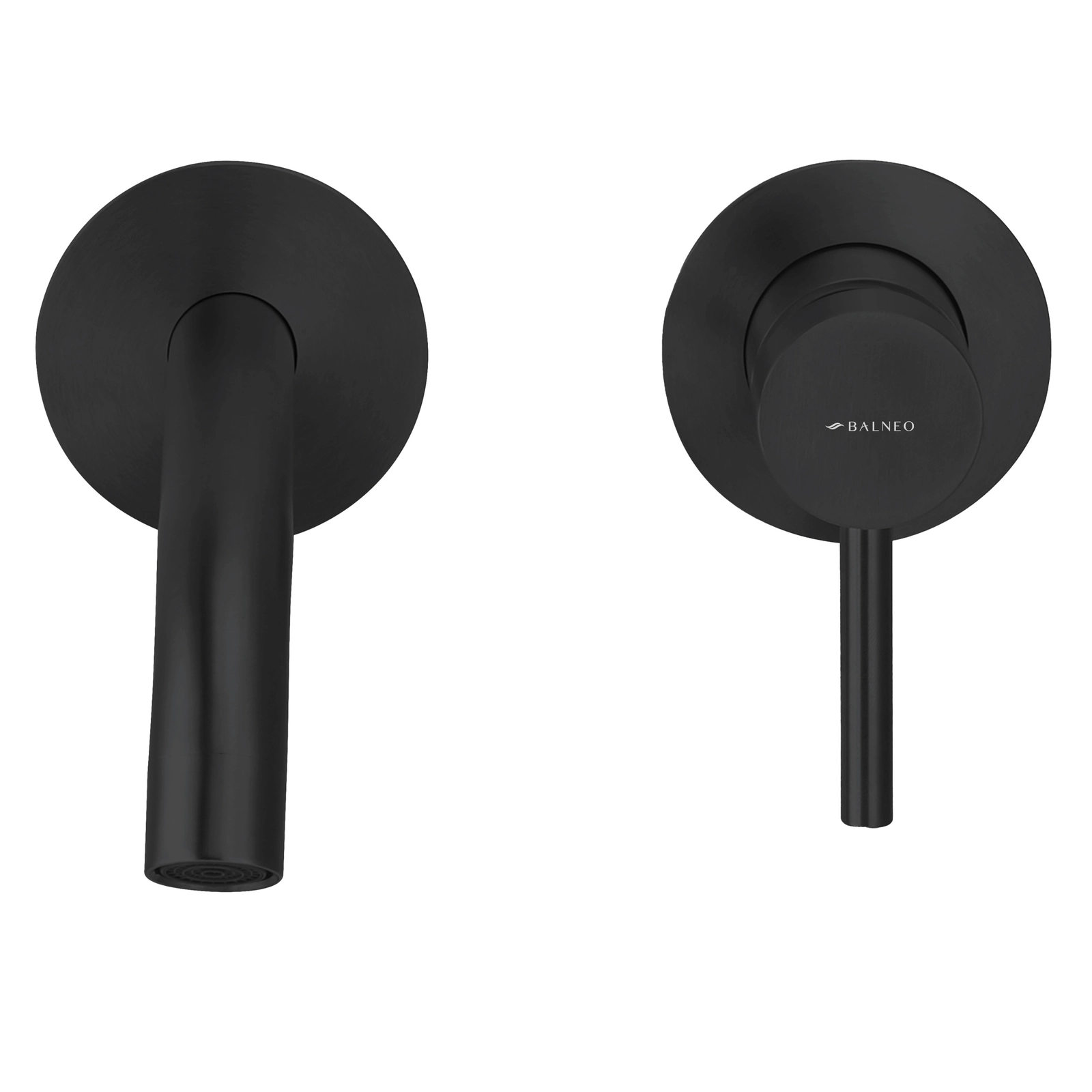 Baterie lavoar compactă, încastrată, Balneo CASCADE, monocomandă, Negru [1]