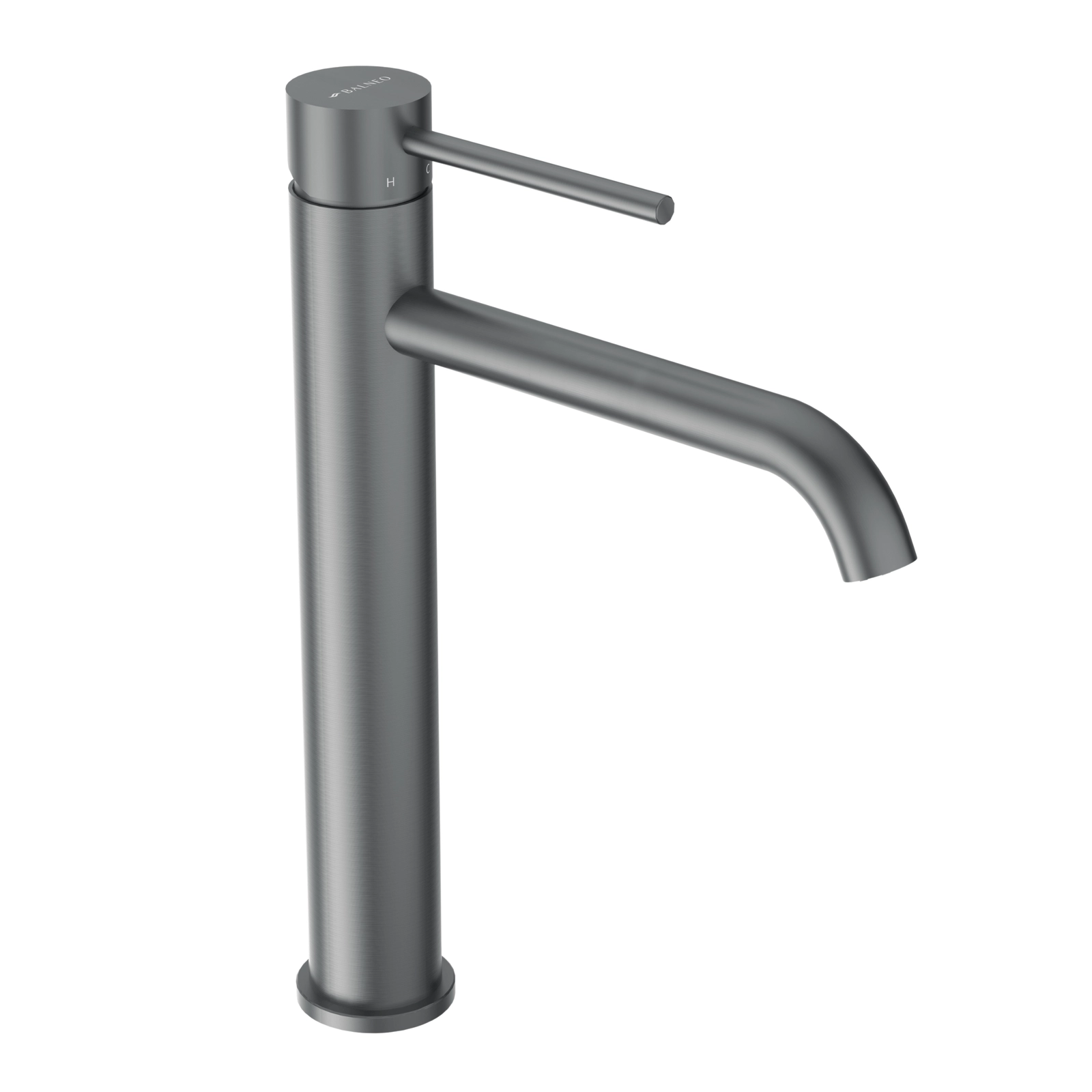 Baterie lavoar înaltă Balneo CASCADE, monocomanda, 28.2x15.4 cm, Gun Metal [2]