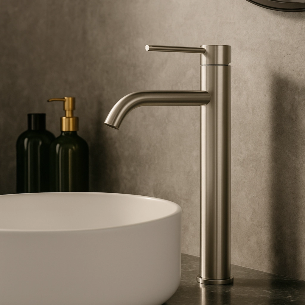 Baterie lavoar înaltă Balneo CASCADE, monocomanda, 28.2x15.4 cm, Inox [1]