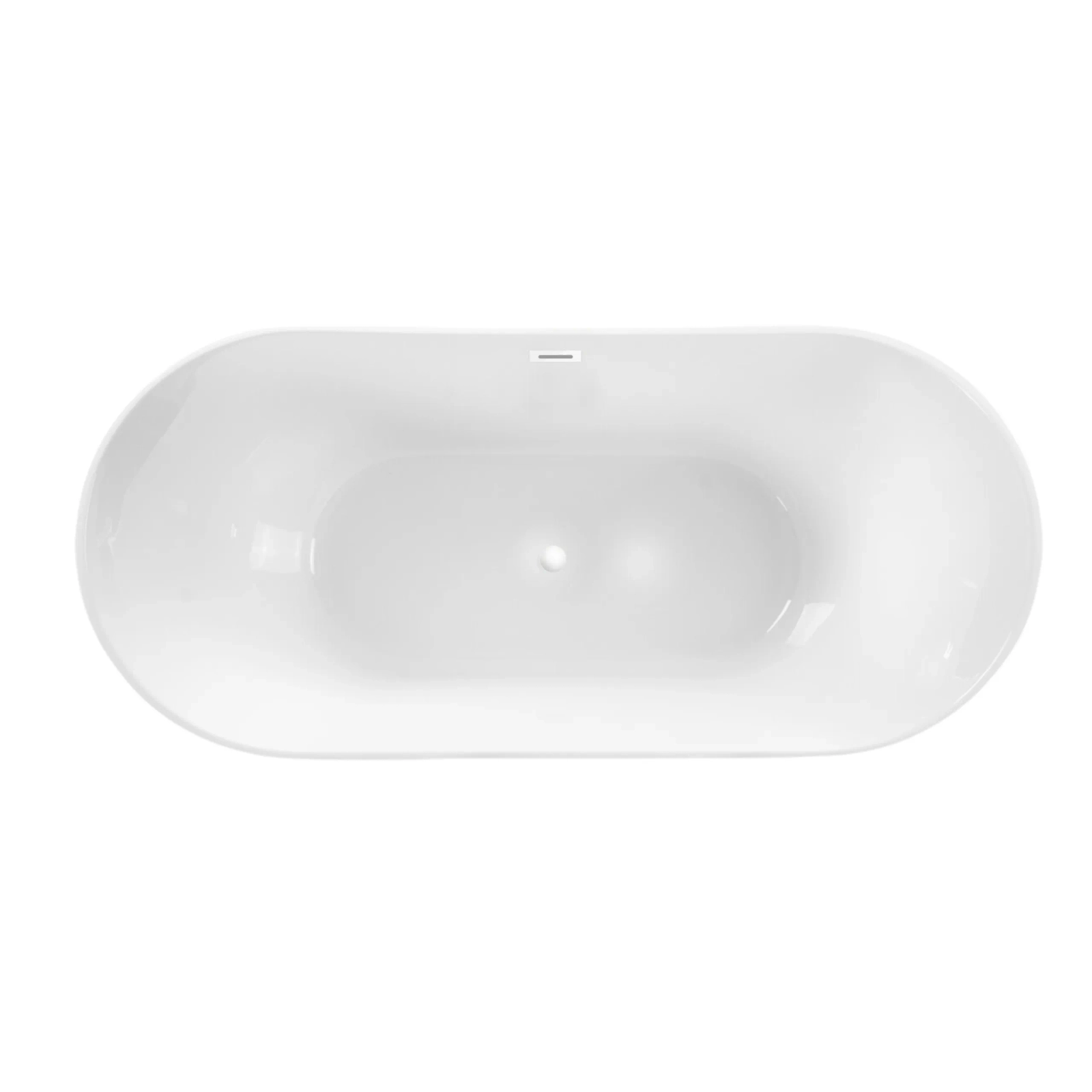 Cadă freestanding PARMA alb cu preaplin și dop alb, 170x72 cm, din acril [2]