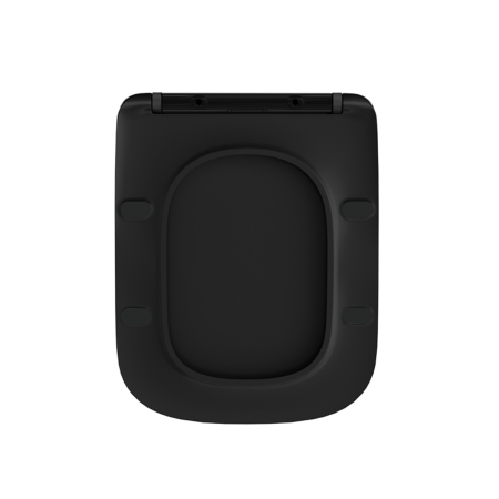 Capac WC cu închidere lentă LUGA Negru, 44.5x34 cm [2]