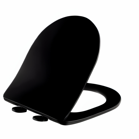 Capac WC cu închidere lentă LUNA/LUXA Negru, 42x36 cm [3]