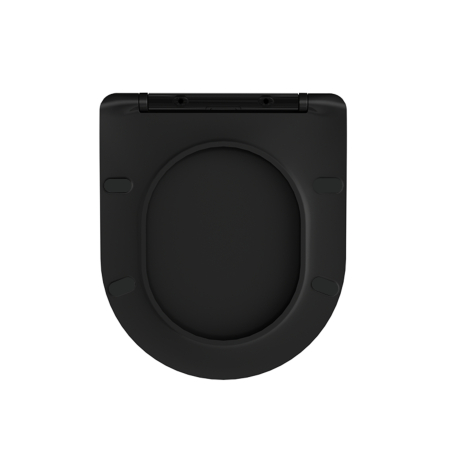 Capac WC cu închidere lentă LUNA/LUXA Negru, 42x36 cm [7]