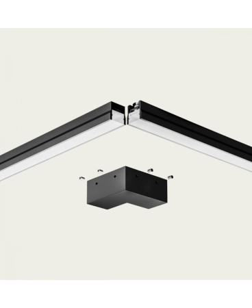 Iluminat exterior - Conector pentru sistem de iluminat, din aluminiu, negru nisipiu, 48V, Zambelis Lights E390