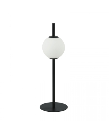 Lampi de masa - Lampă de masă LED, 6W, 3000K, din sticlă, metal, negru, Zambelis Lights 20134