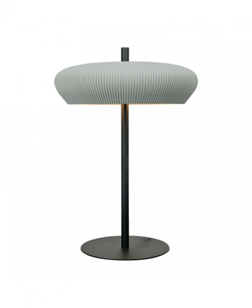 Lampi de masa - Lampă de masă LED, 9W, din metal, ceramică/argilă, gri, negru nisipiu, Zambelis Lights 2594