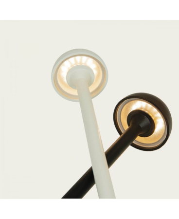Iluminat exterior - Lampă de masă portabilă pentru exterior, 2W, 3000K, din aluminiu, alb, Zambelis Lights E313