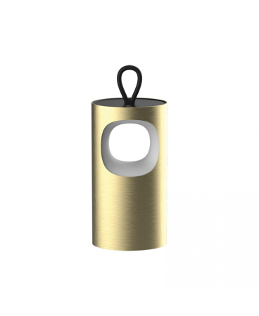 Iluminat exterior - Lampă de masă portabilă pentru exterior LED, 2W, 2700K, auriu periat, IP44, Zambelis Lights E484