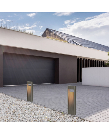 Lampi de podea exterior - Lampă de podea pentru exterior LED, 30W, 3000K, din aluminiu, grafit, Zambelis Lights E368