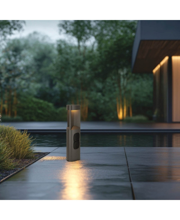 Lampi de podea exterior - Lampă de podea pentru exterior LED, 7W, 3000K, din aluminiu, grafit, Zambelis Lights E354