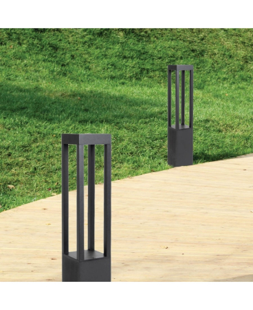 Lampi de podea exterior - Lampă de podea pentru exterior LED, 7W, 3000K, din aluminiu, grafit, Zambelis Lights E367