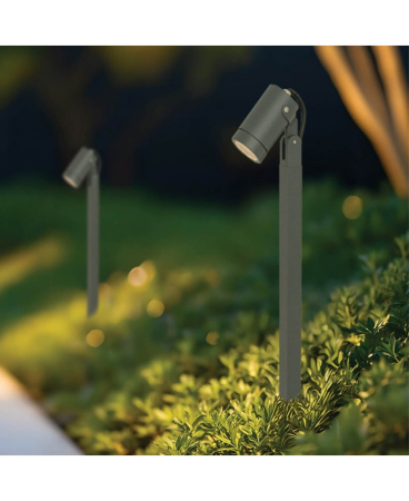 Lampi de podea exterior - Lampă de podea pentru exterior, max. 15W, GU10, din aluminiu, grafit, Zambelis Lights E325