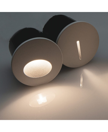 Iluminat exterior - Lampă pentru trepte LED, 3W, 3000K, din aluminiu, alb, Zambelis Lights E321