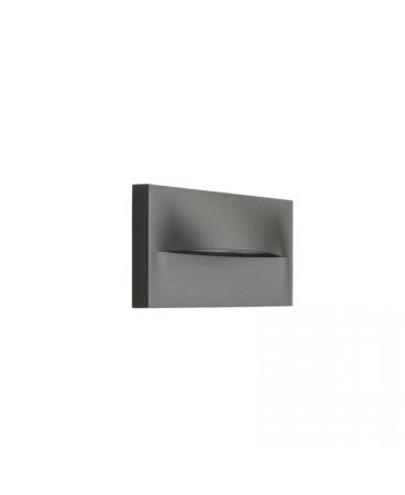 Iluminat exterior - Lampă pentru trepte LED, 4W, 3000K, din aluminiu, grafit, IP65, Zambelis Lights E453