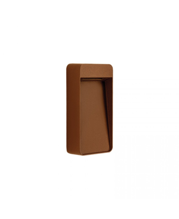Iluminat exterior - Lampă pentru trepte LED, 6W, 3000K, din aluminiu, maro, IP65, Zambelis Lights E441