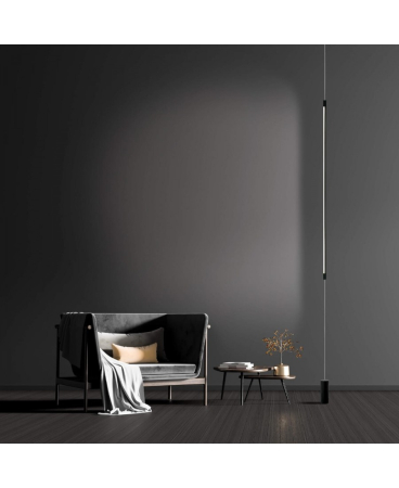 Lampi de podea - Lampadar LED, 19W, 3000K, din aluminiu, negru, Zambelis Lights 20184
