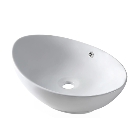 Lavoare - Lavoar pe blat Balneo Zerra, Ceramică albă, 59x39 cm