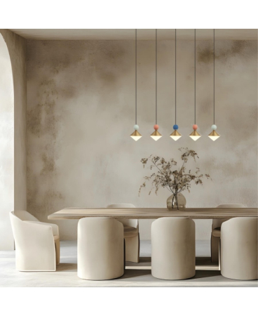 Lustre si pendule - Lustră liniară LED, 32W, 3000K, din sticlă, metal, ceramică, alamă, alamă, Zambelis Lights 25103