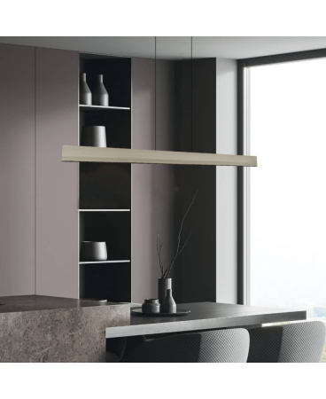 Lustre si pendule - Lustră liniară LED, 40W, 3000K, din aluminiu, negru, gri, Zambelis Lights 25195